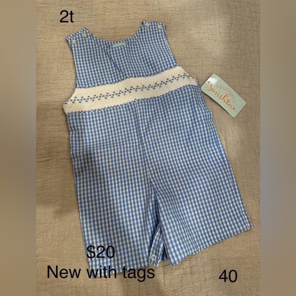 Blue Gingham Shortall